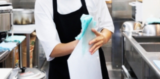 調理場の清掃写真